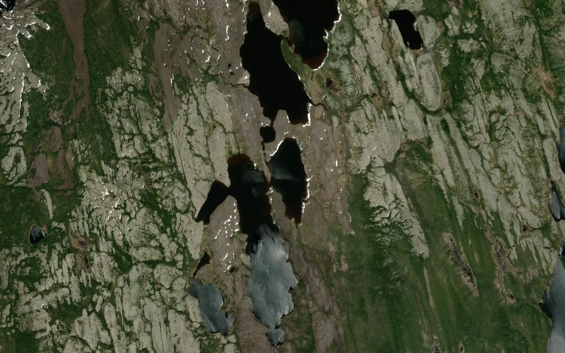 Satellite map of the Lac Caribou