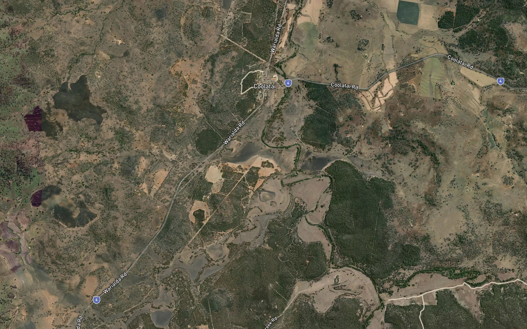 Satellite map of the Cunninghams Creek