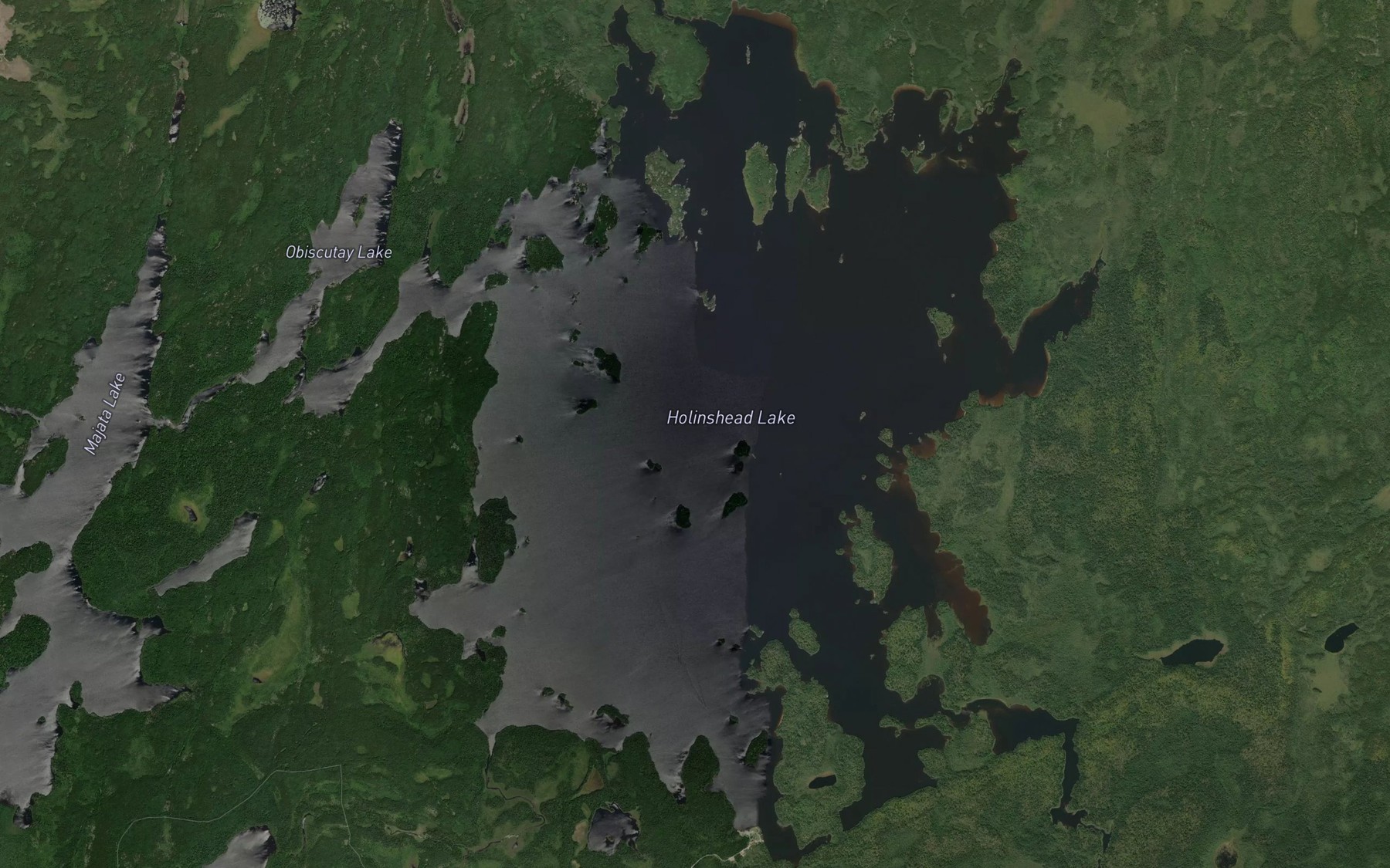 Satellite map of the Holinshead Lake
