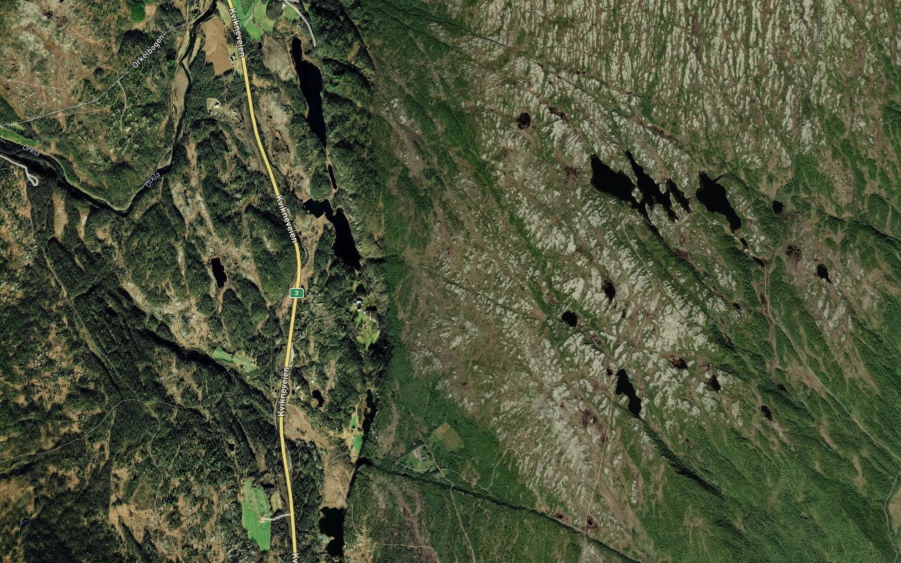 Satellite map of the Bergengbekken