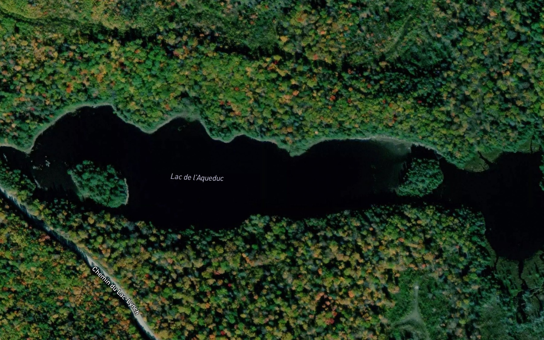 Satellite map of the Lac de l'Aqueduc