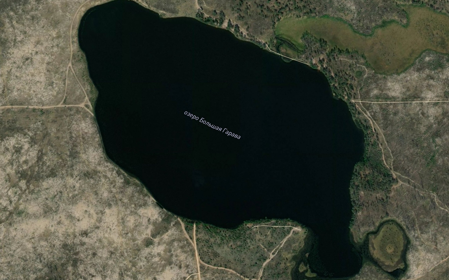 Satellite map of the Ozero Garava