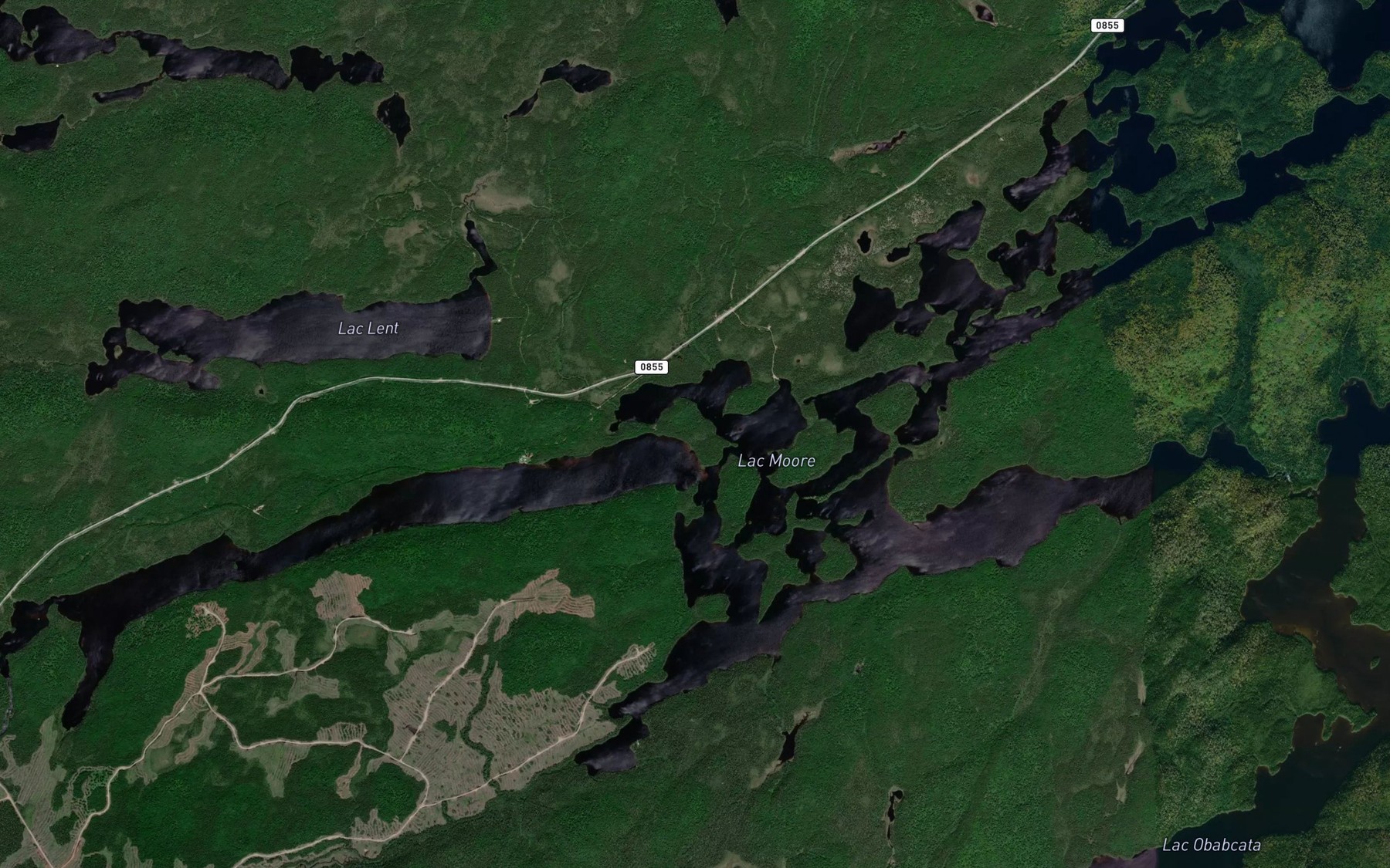 Satellite map of the Lac Moore