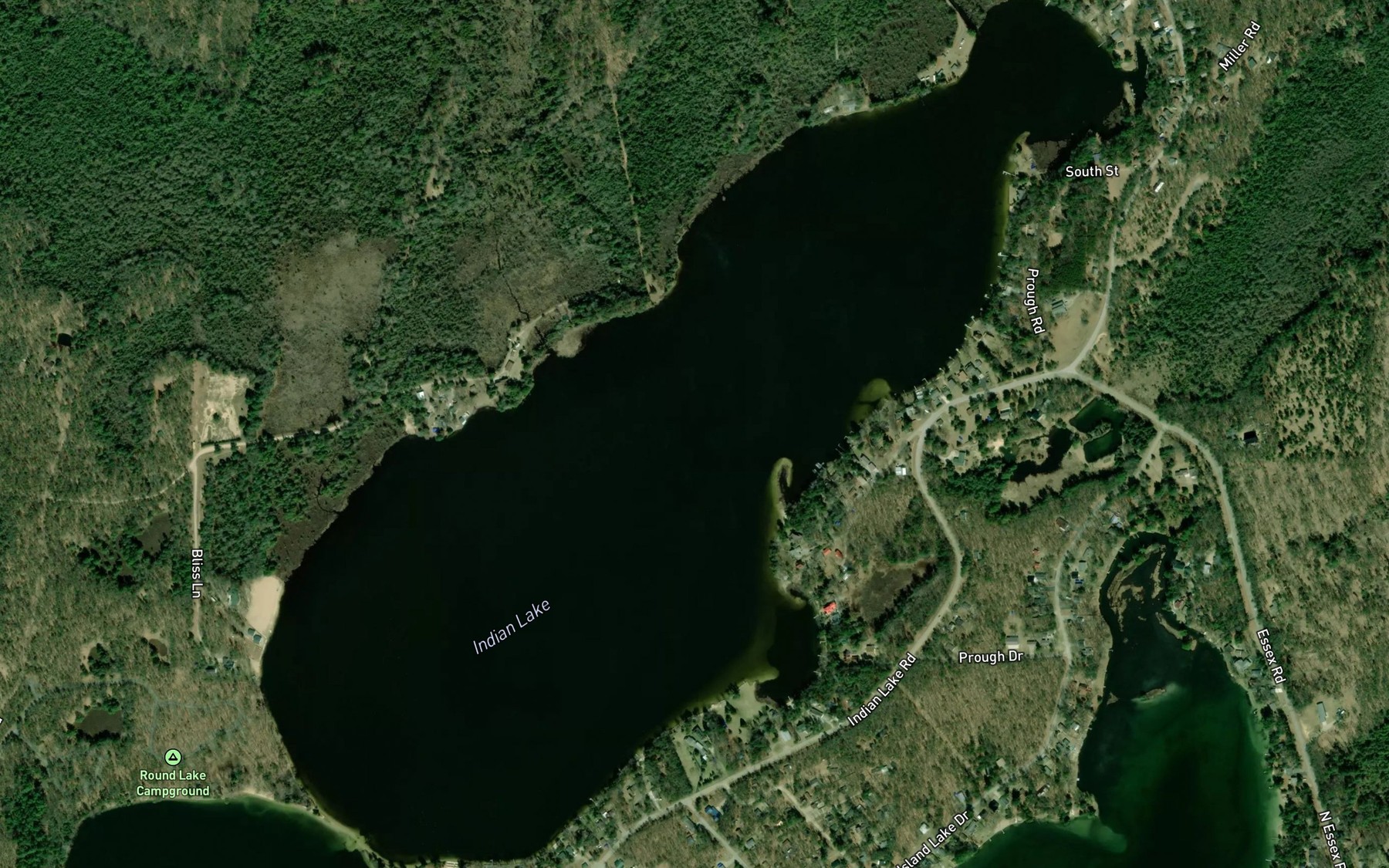 Satellite map of the Indian Lake