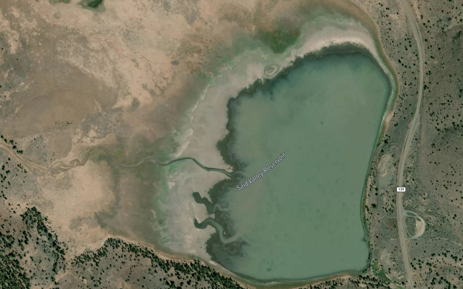 Satellite map of the Said Valley Reservoir