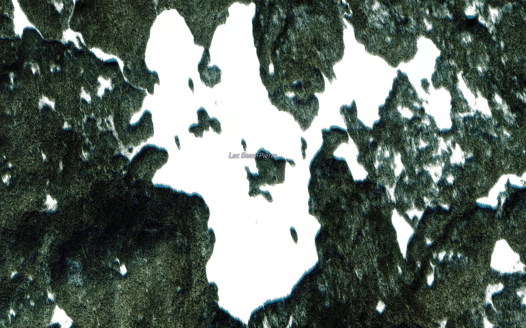 Satellite map of the Lac Beau-Pierre