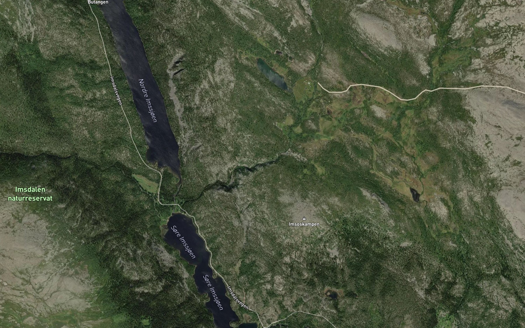 Satellite map of the Skakkbekken