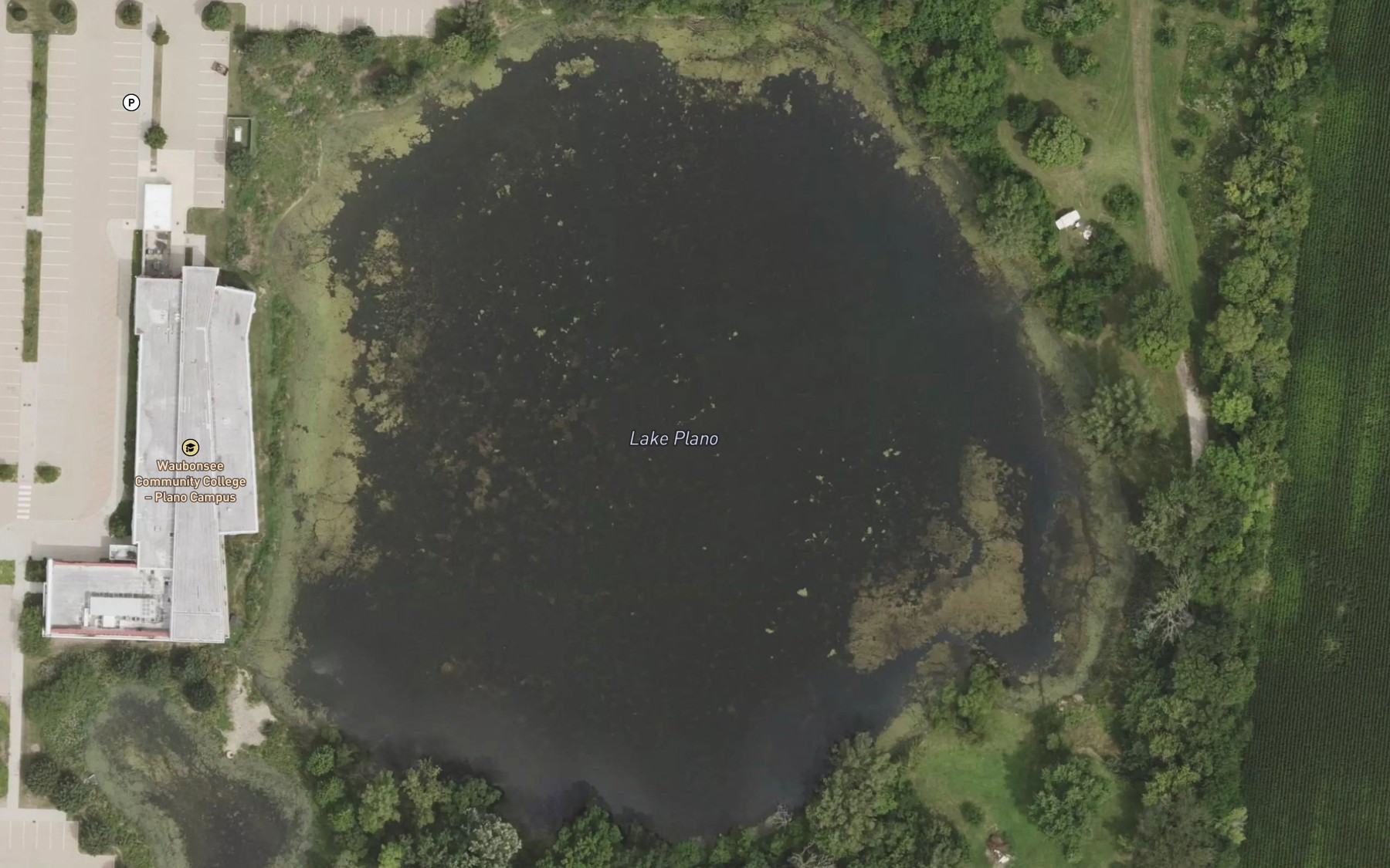 Satellite map of the Lake Plano