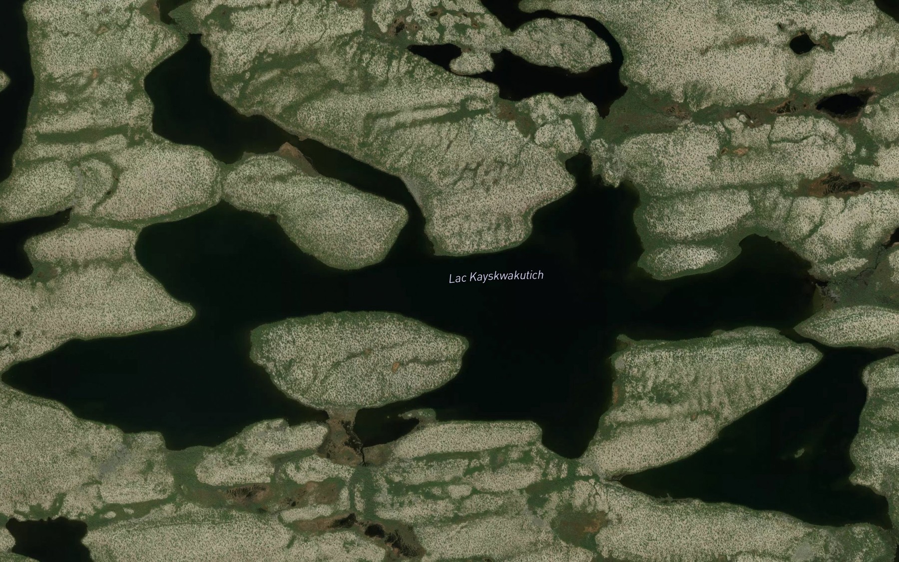 Satellite map of the Lac Kayskwakutich