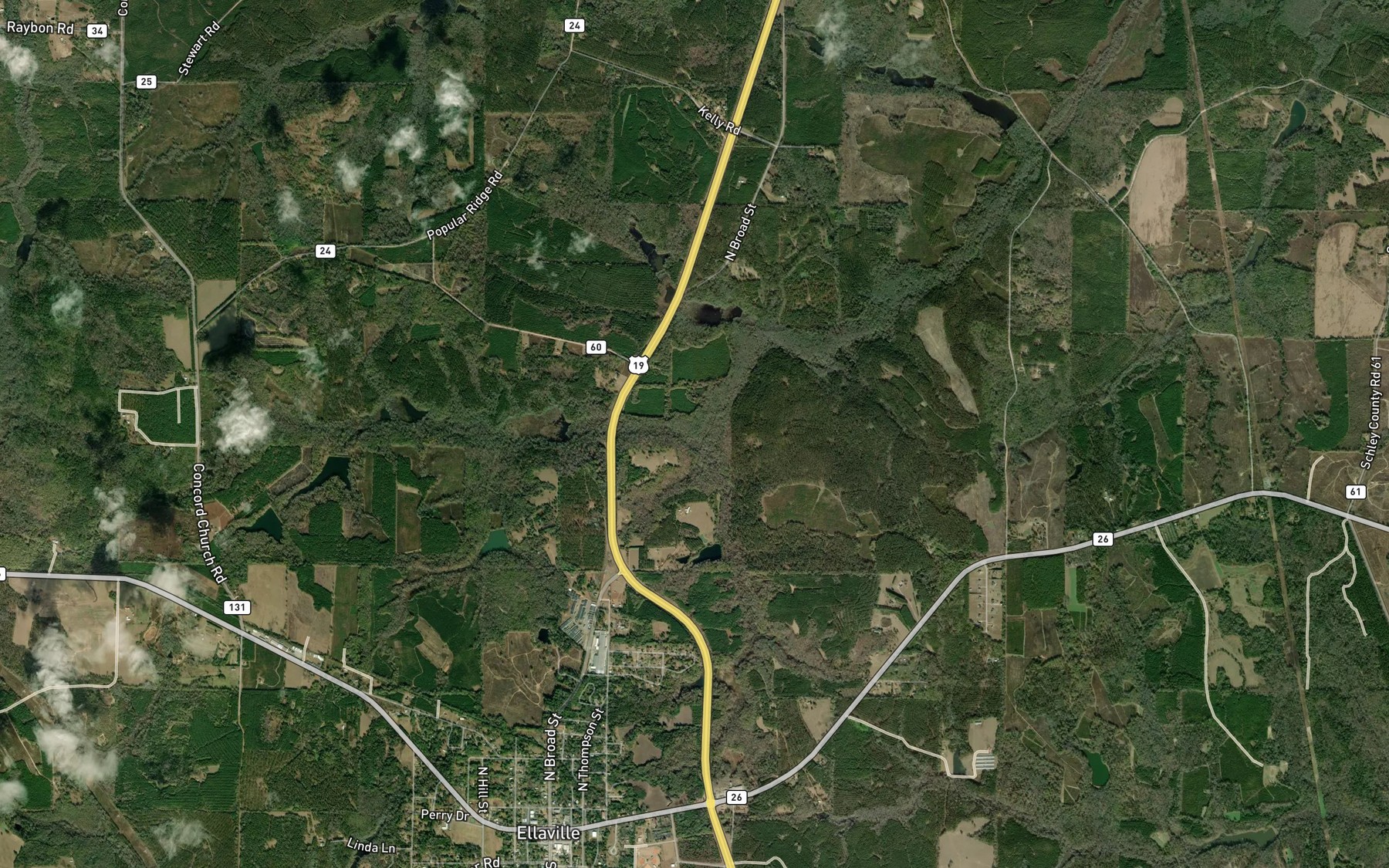 Satellite map of the Beaver Run