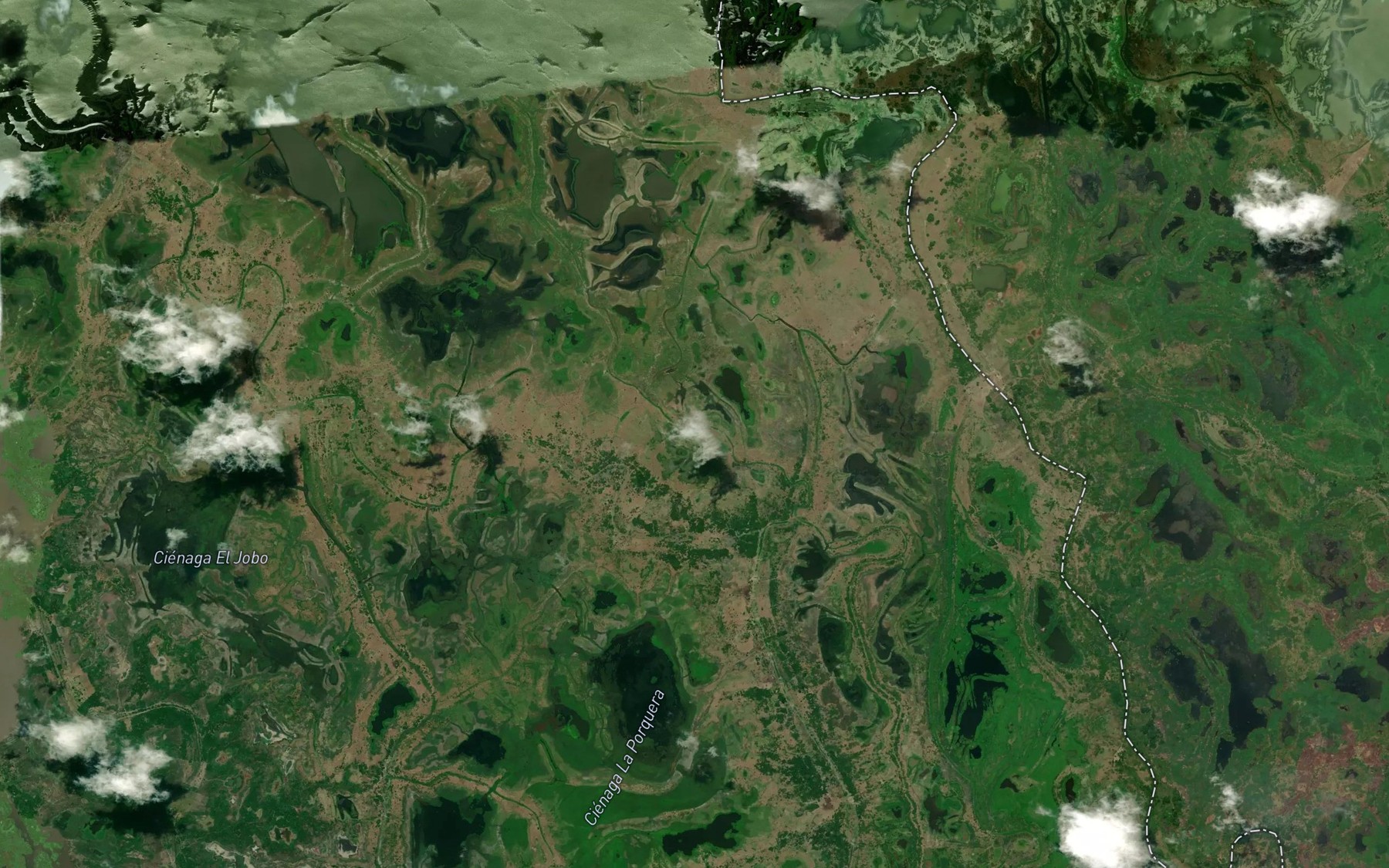 Satellite map of the Cano las Llaves