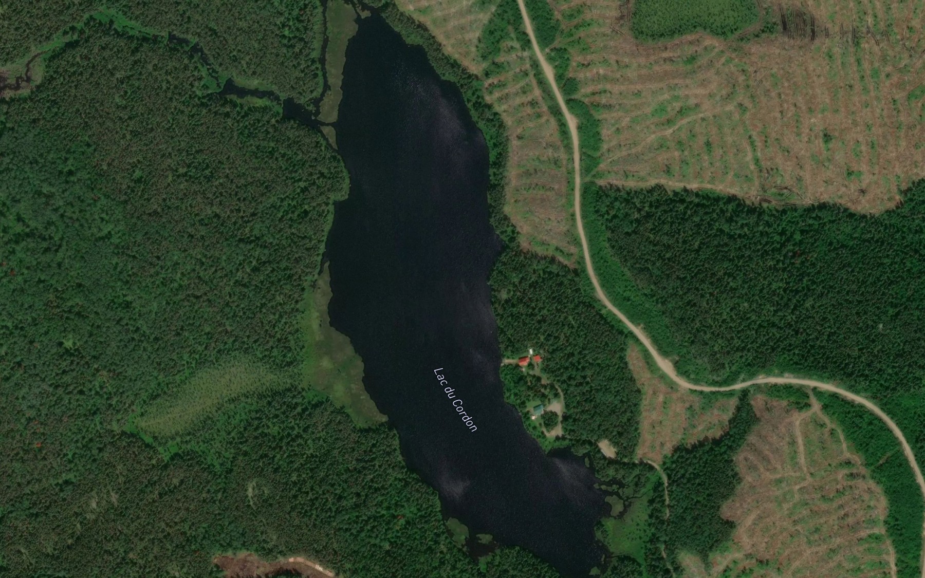 Satellite map of the Lac du Cordon