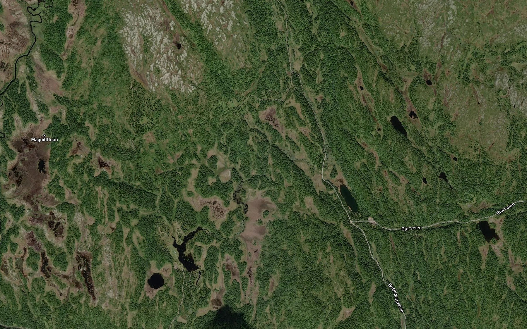 Satellite map of the Busjobekken