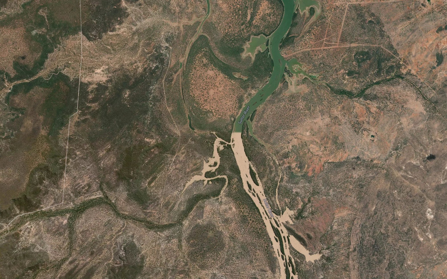 Satellite map of the Startlemere Creek