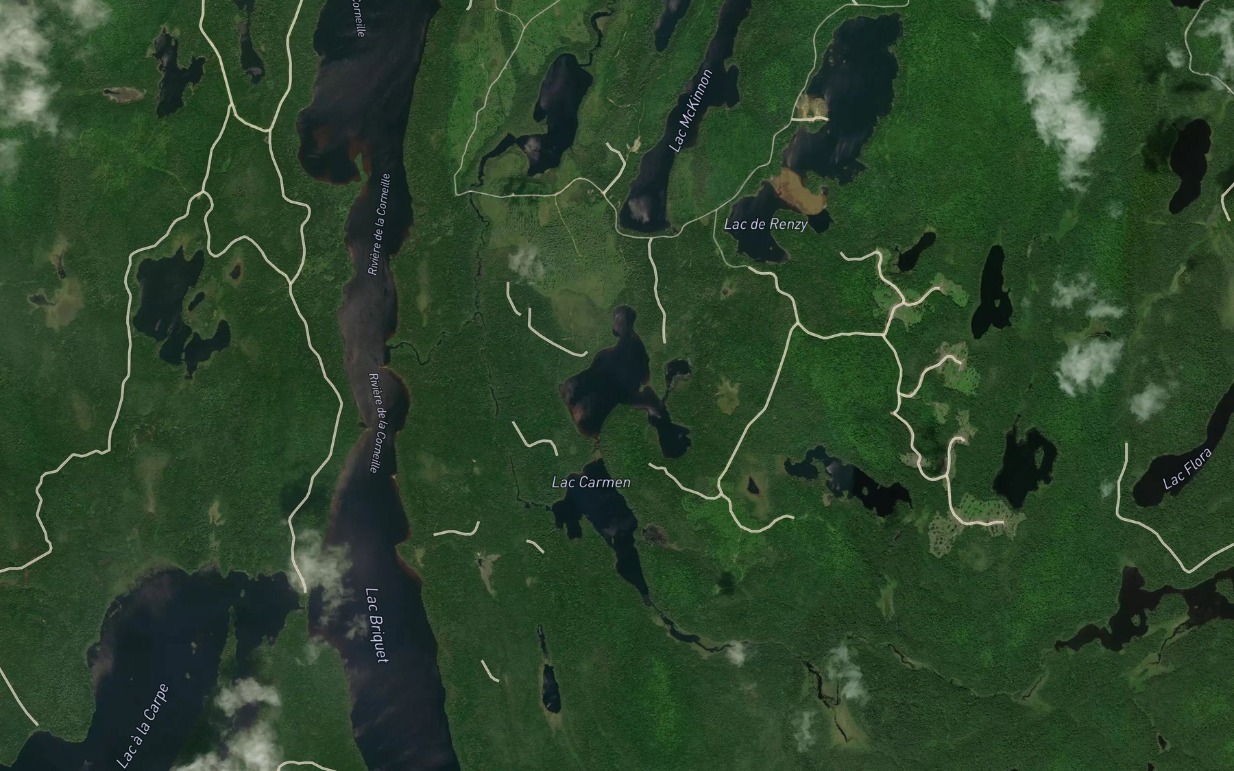 Satellite map of the Lac du Sablier