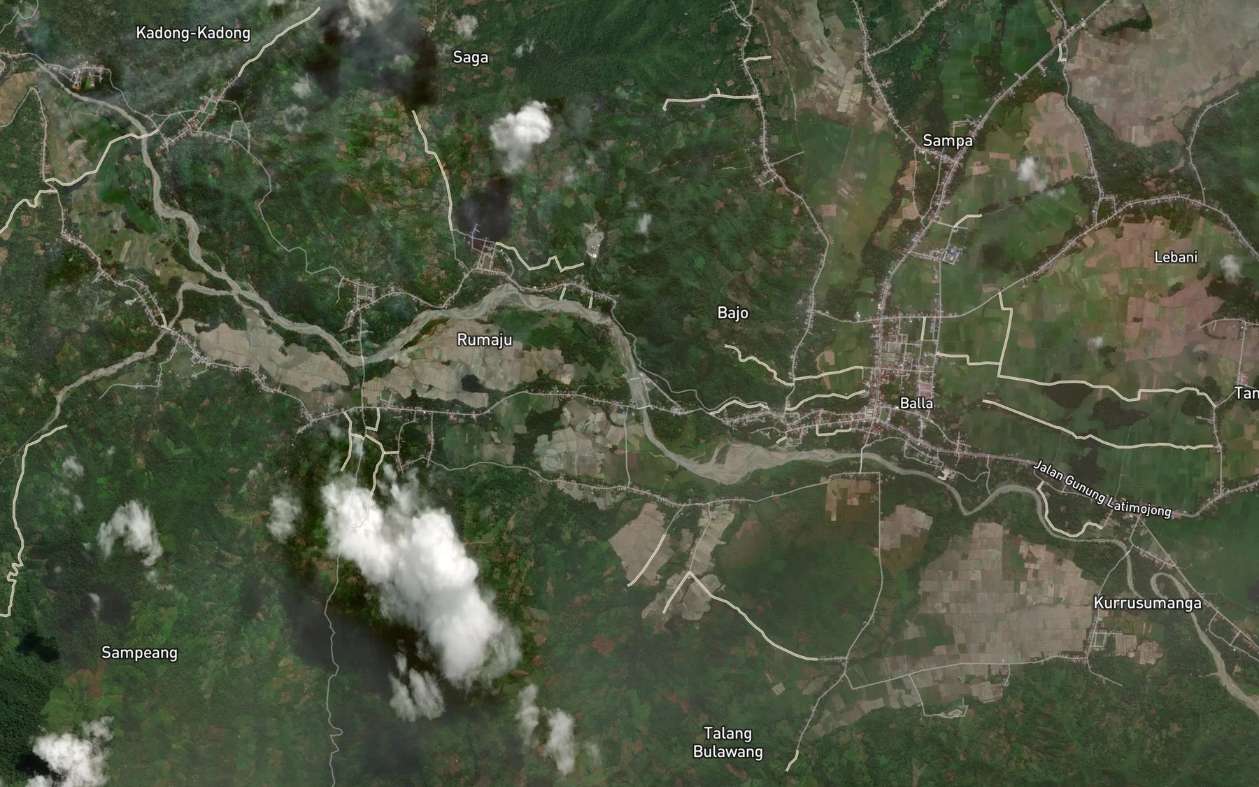 Satellite map of the Salu Kanan