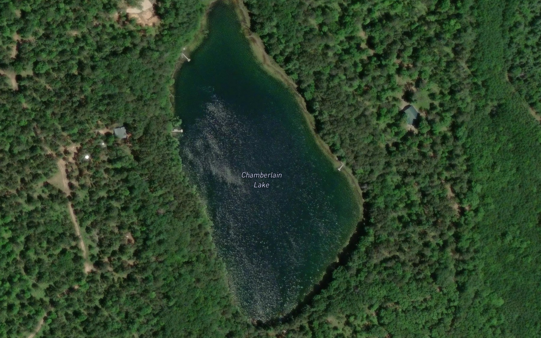Satellite map of the Chamberlain Lake