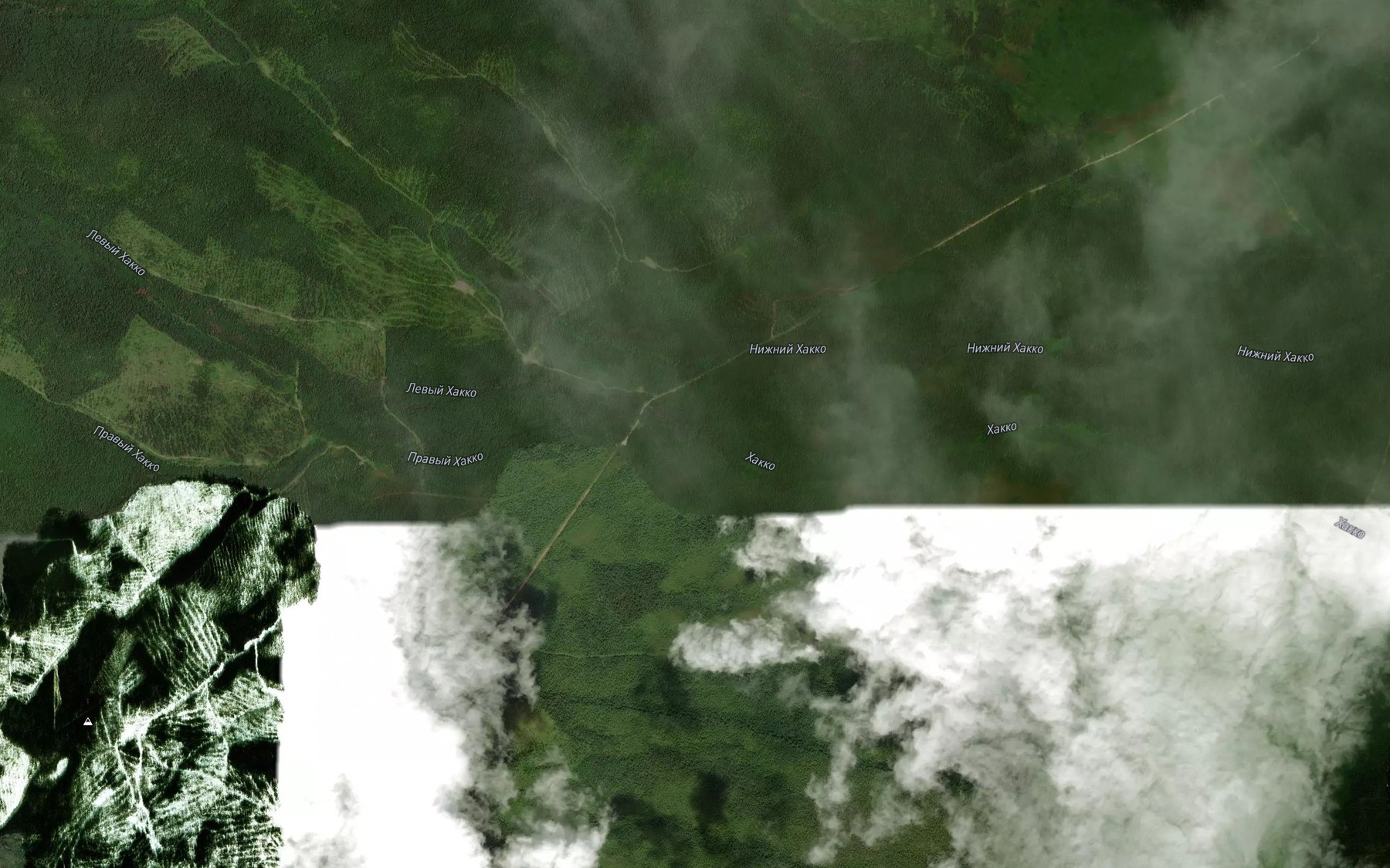 Satellite map of the Pravoye Khakko