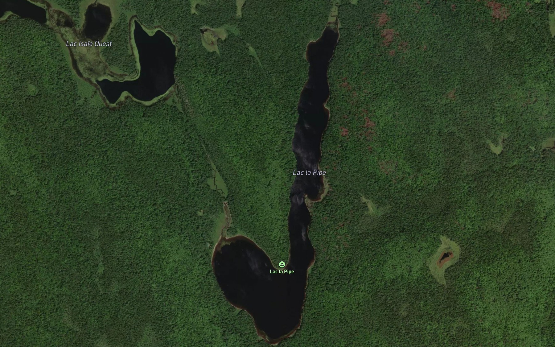 Satellite map of the Lac la Pipe
