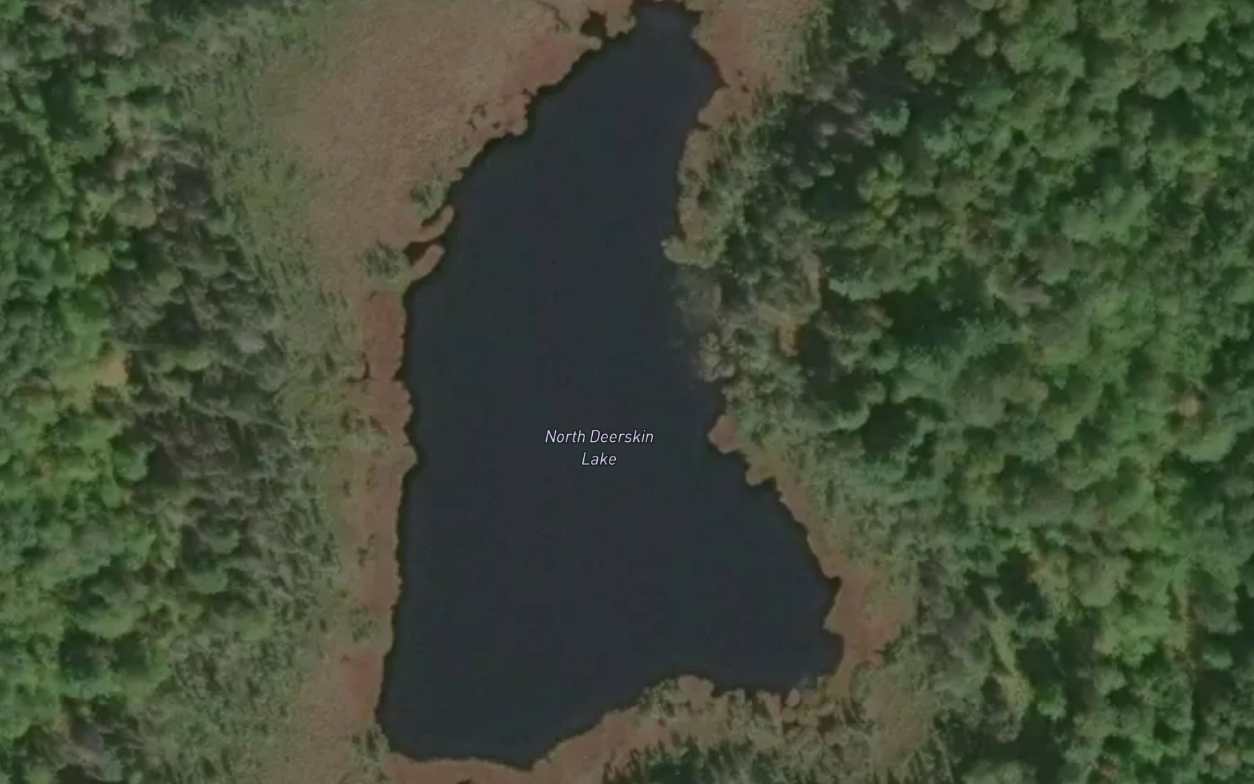 Satellite map of the North Deerskin Lake
