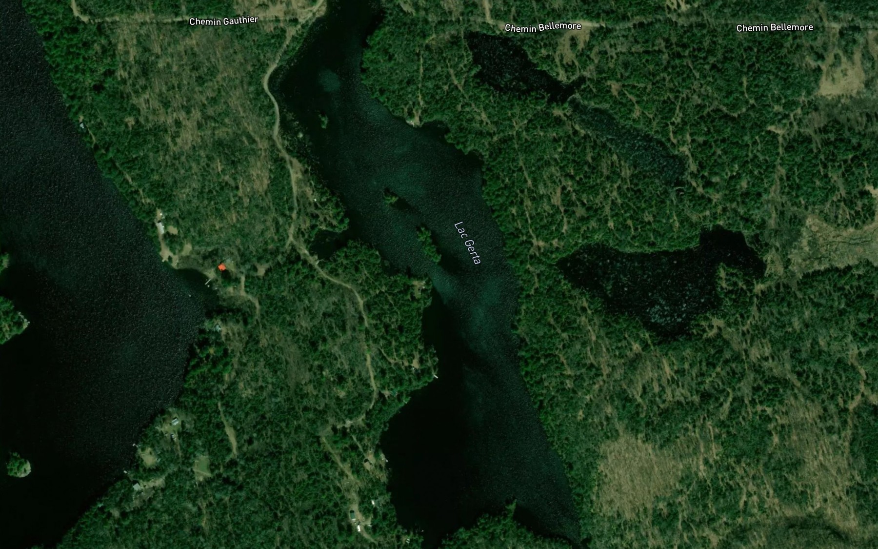 Satellite map of the Lac Gerta