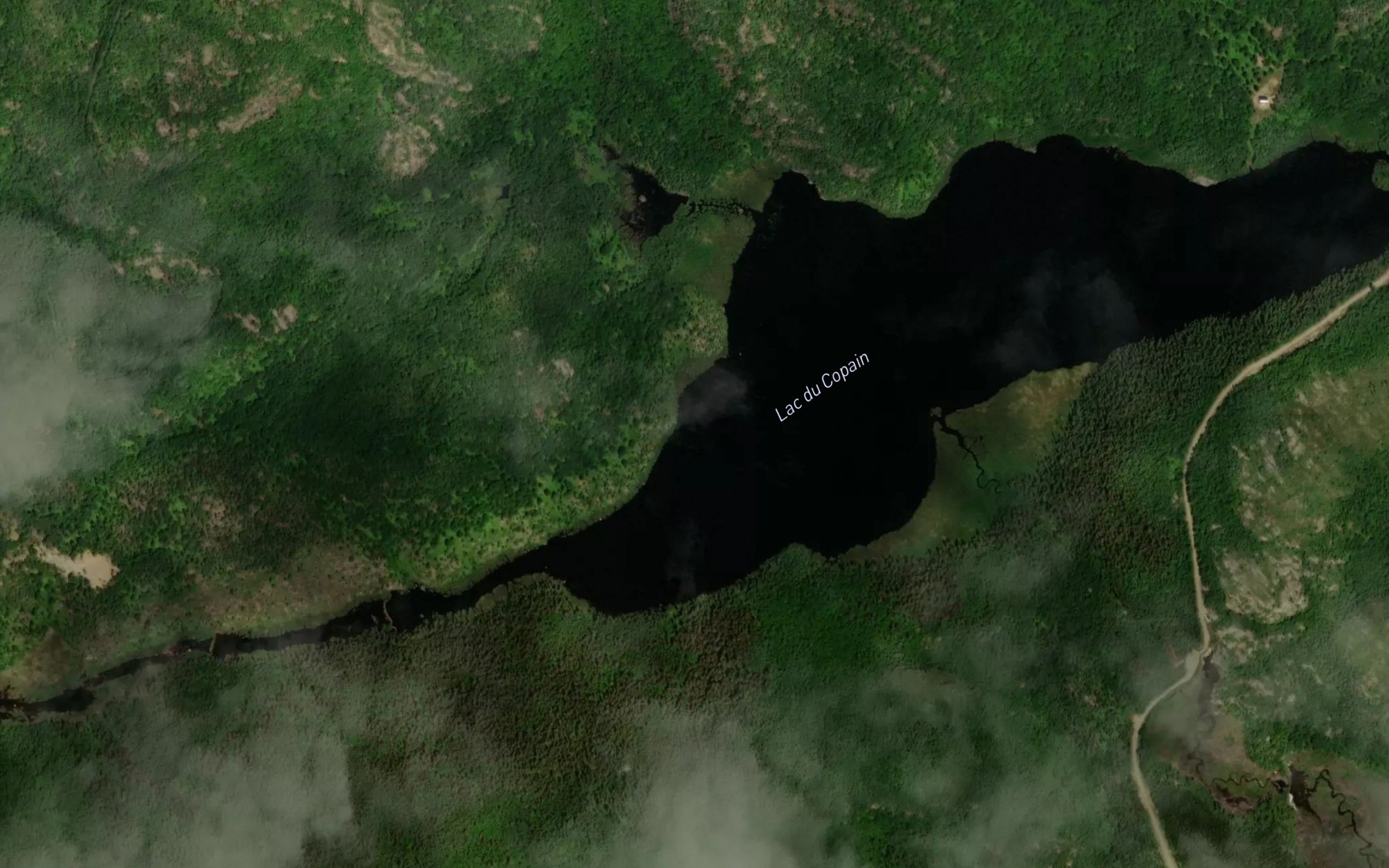 Satellite map of the Lac du Copain