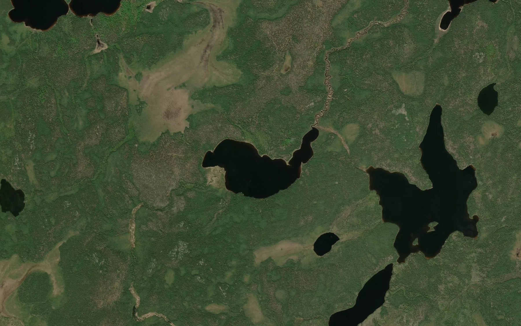 Satellite map of the Carkner Lake