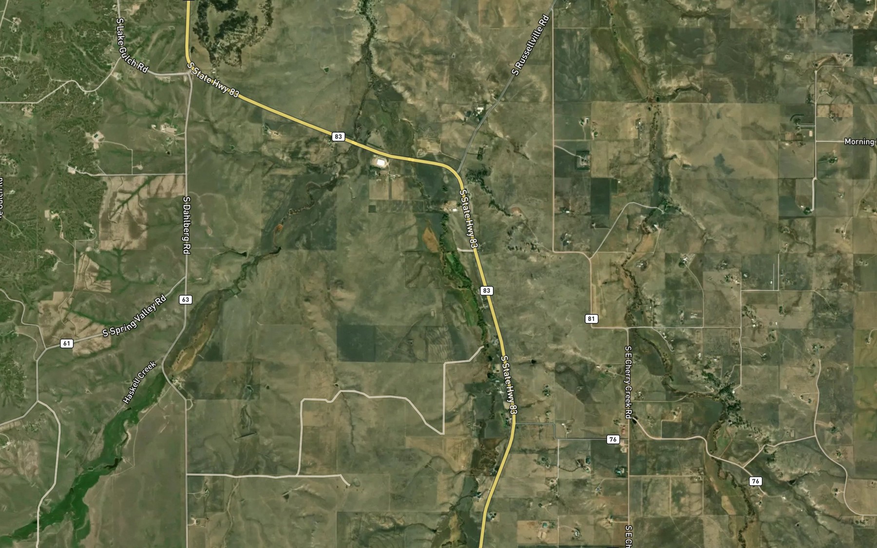Satellite map of the Goodrich Ditch