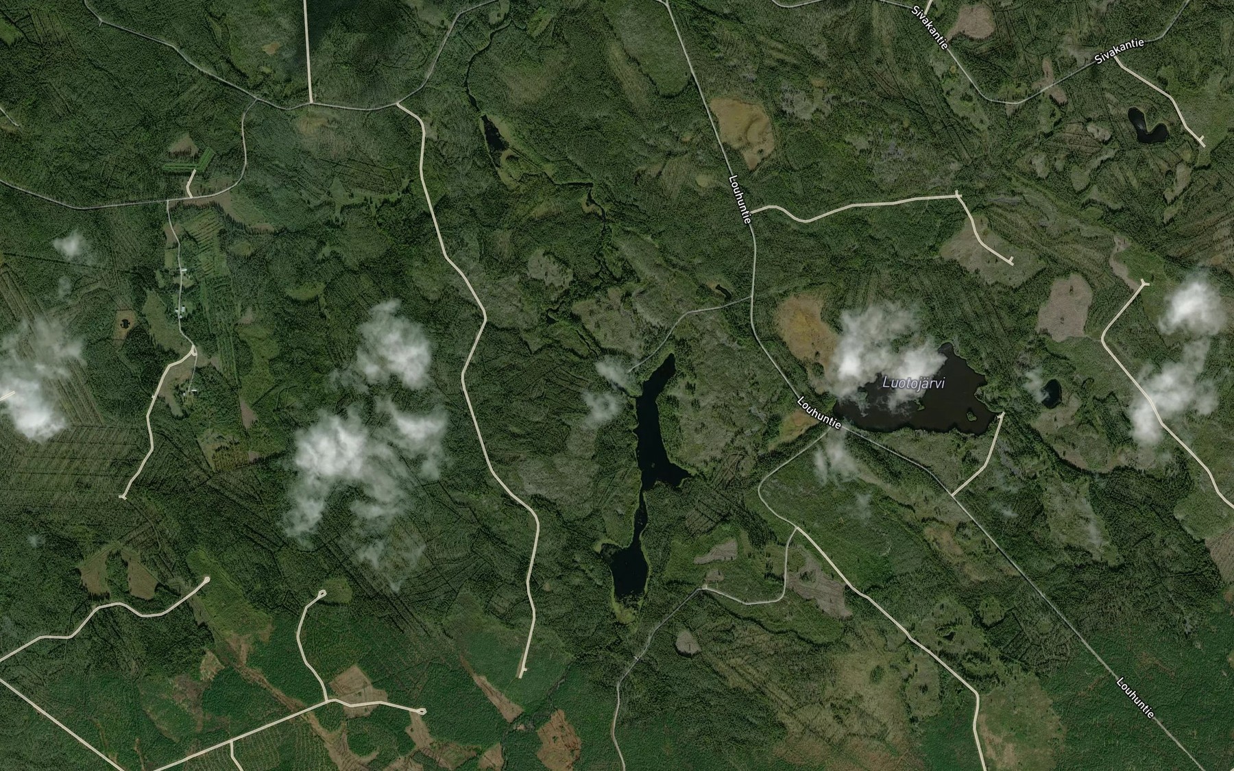 Satellite map of the Timonkoski