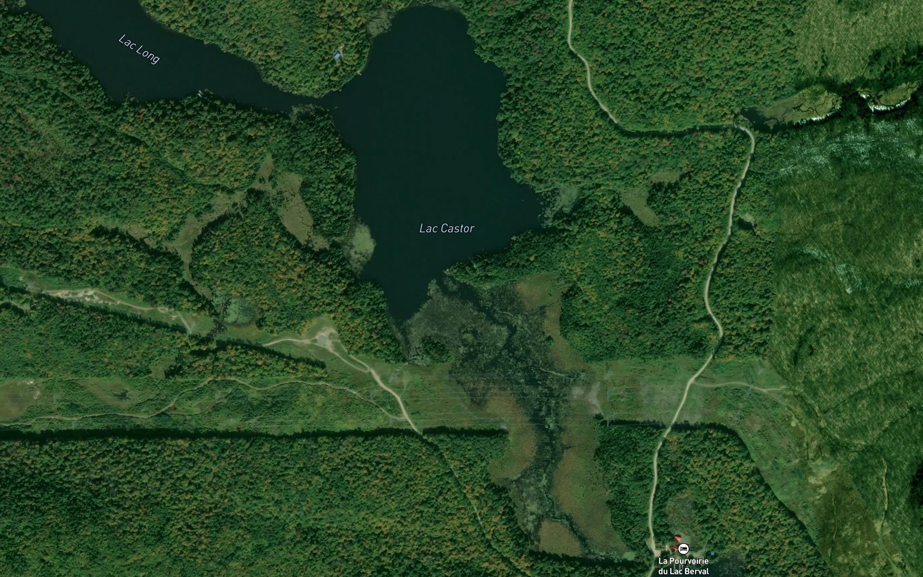 Satellite map of the Lac Castor