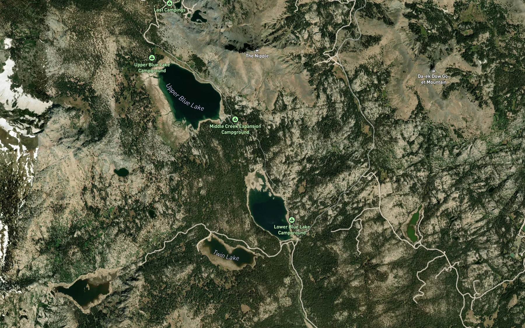 Satellite map of the Middle Creek