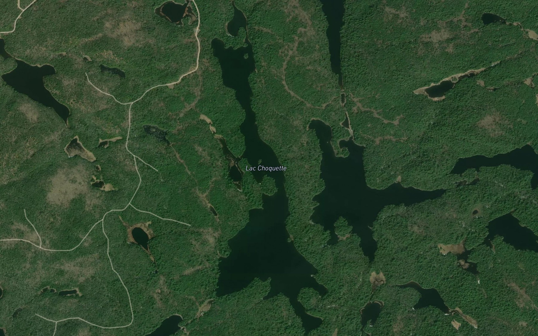 Satellite map of the Lac Choquette