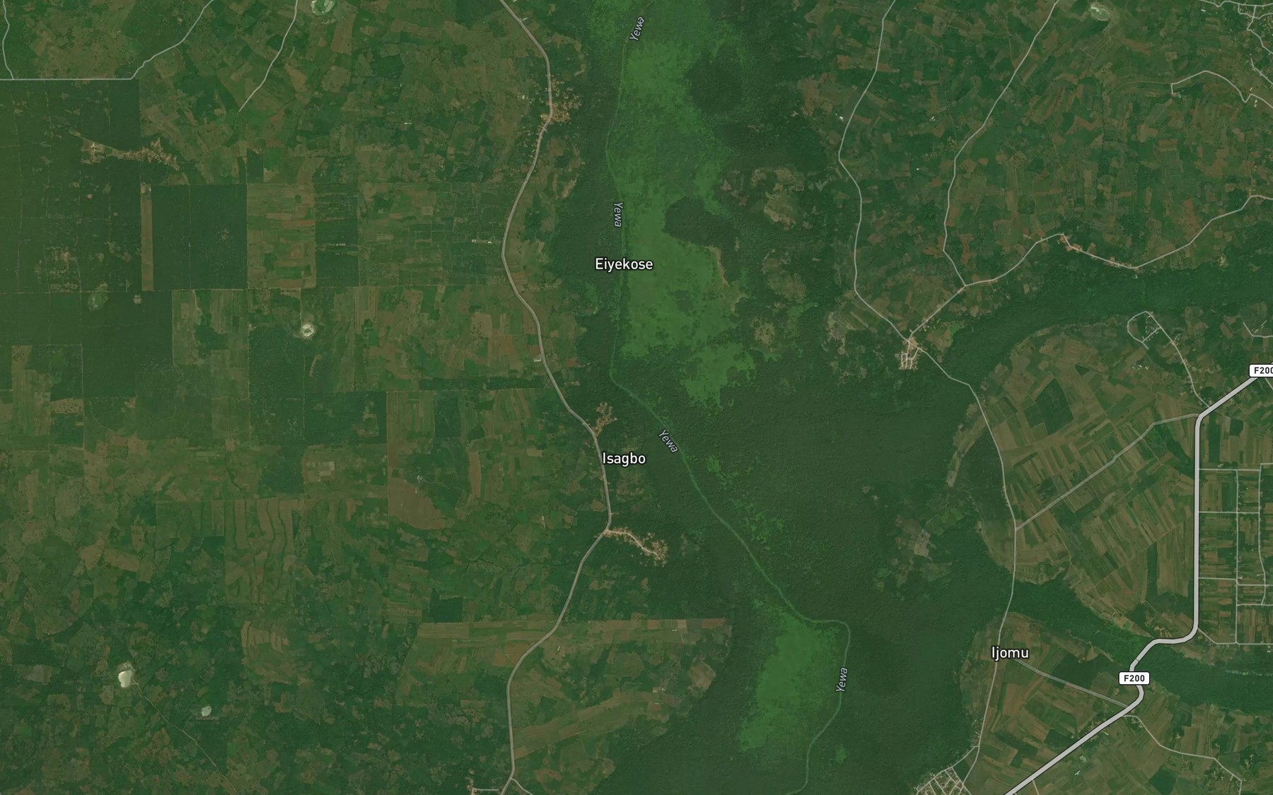 Satellite map of the River Yema