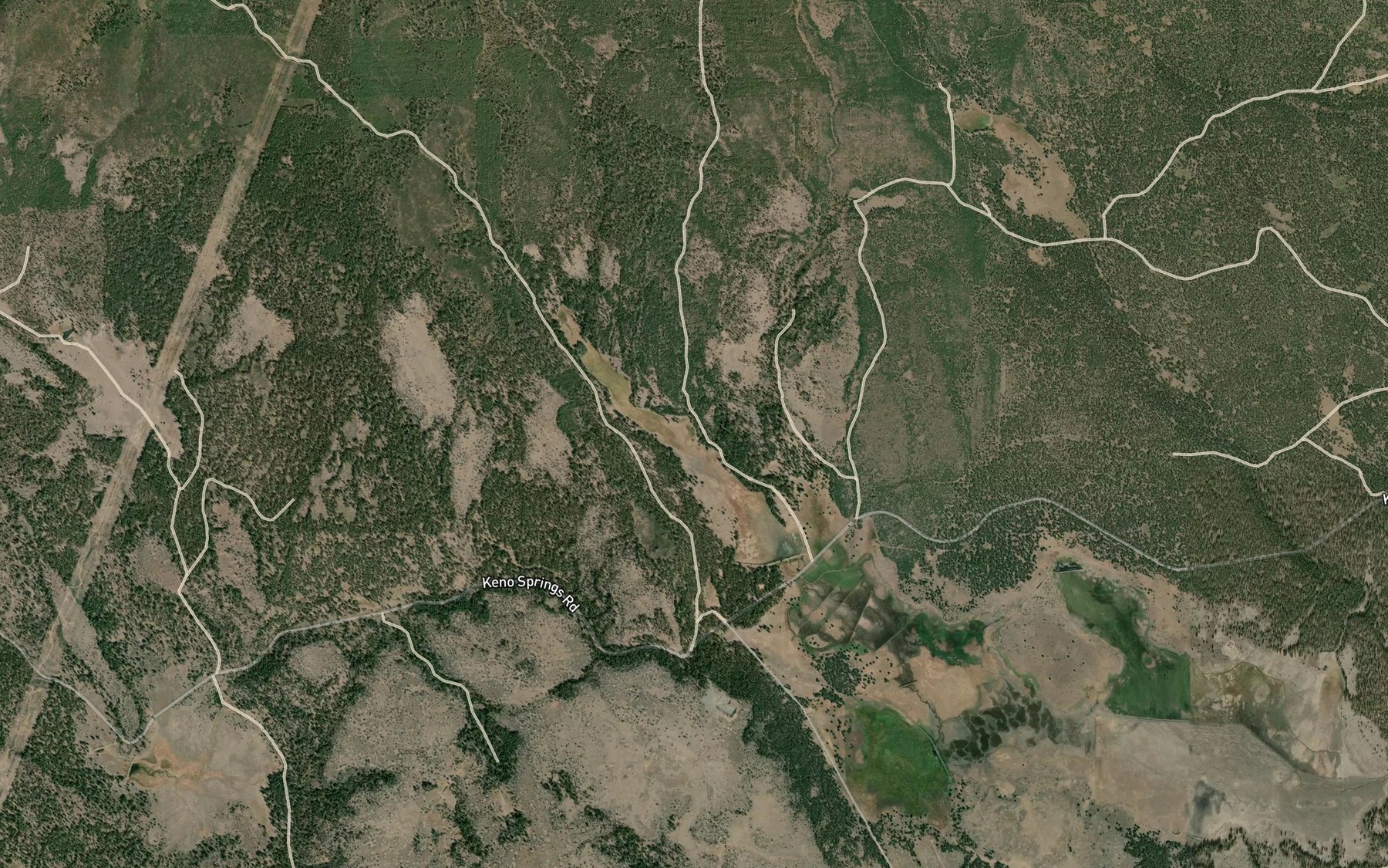 Satellite map of the Field Spring