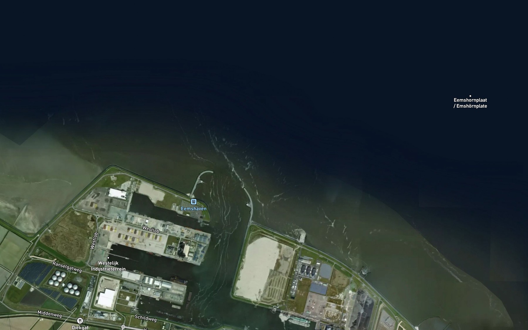 Satellite map of the Dukegat