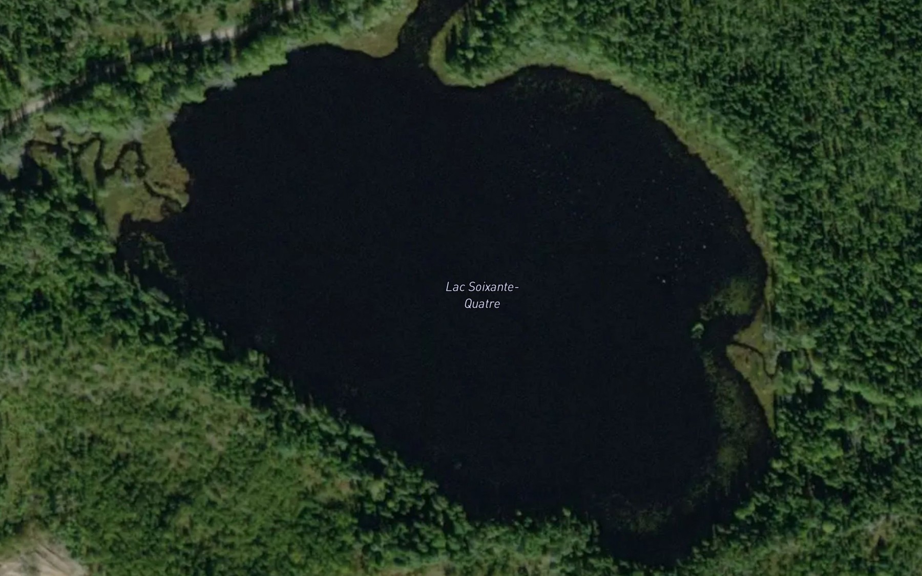 Satellite map of the Lac Soixante-Quatre