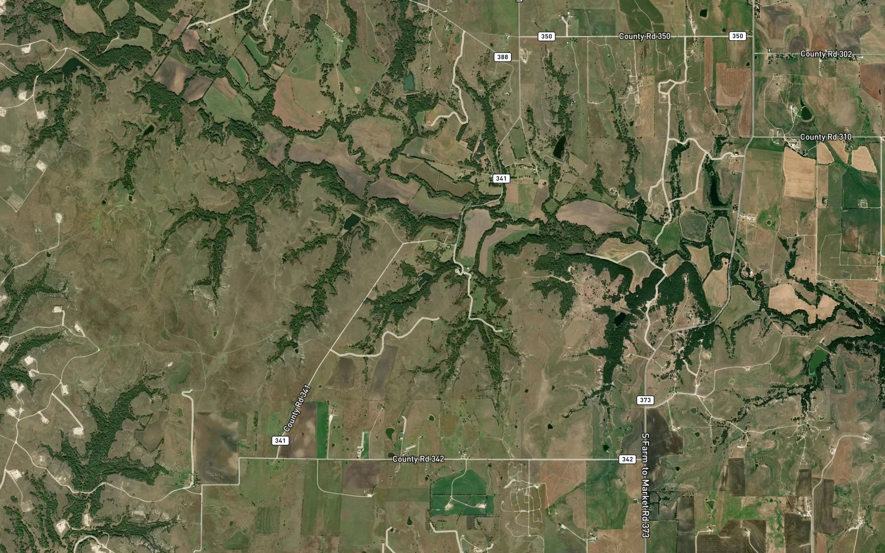 Satellite map of the Soil Conservation Service Site 61g Reservoir