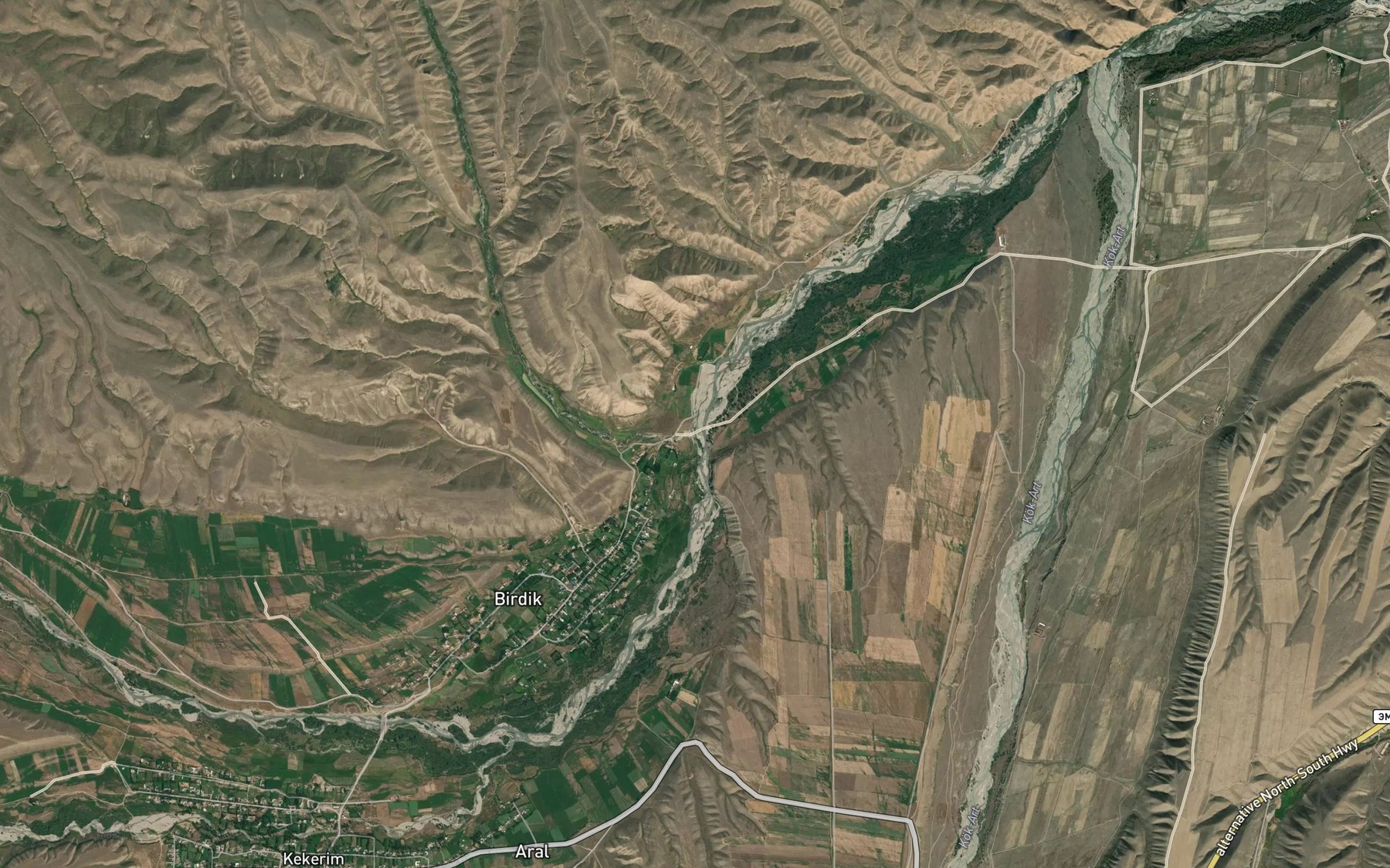 Satellite map of the Kokcho