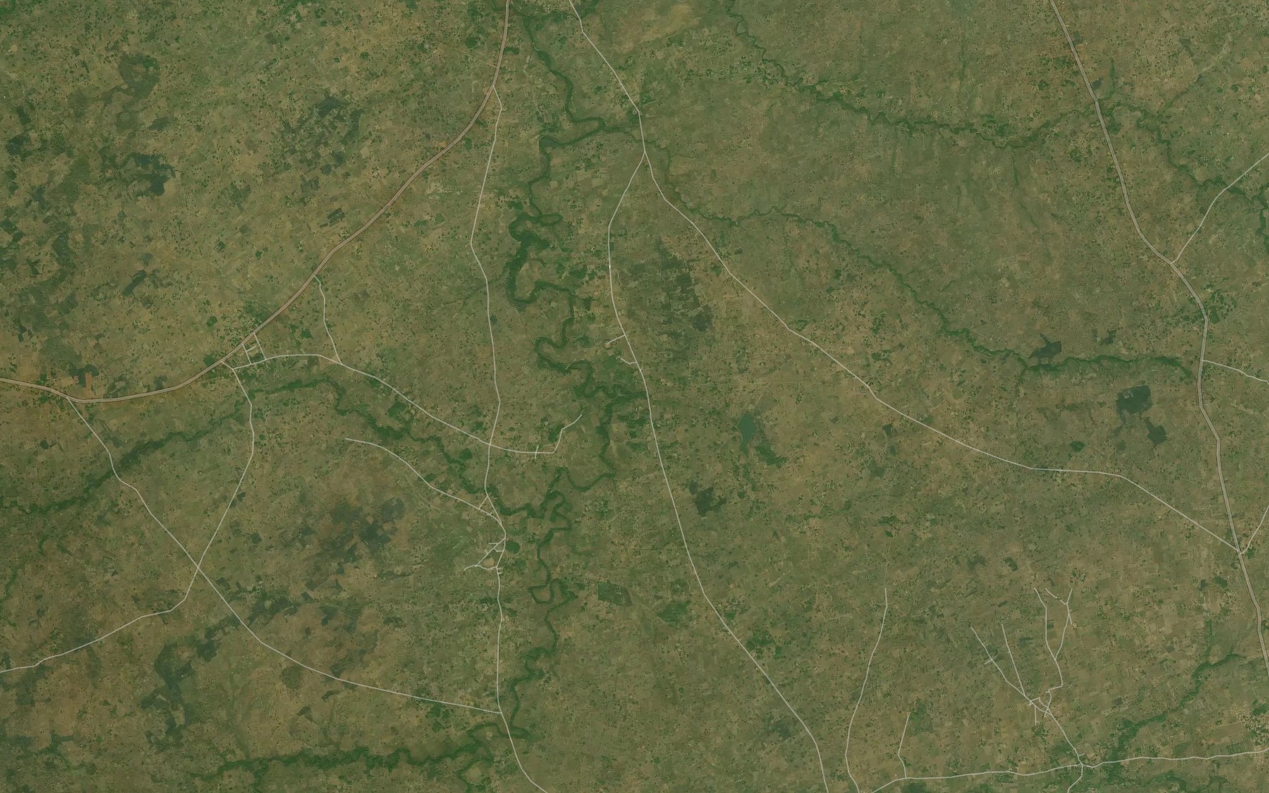 Satellite map of the Tjande River