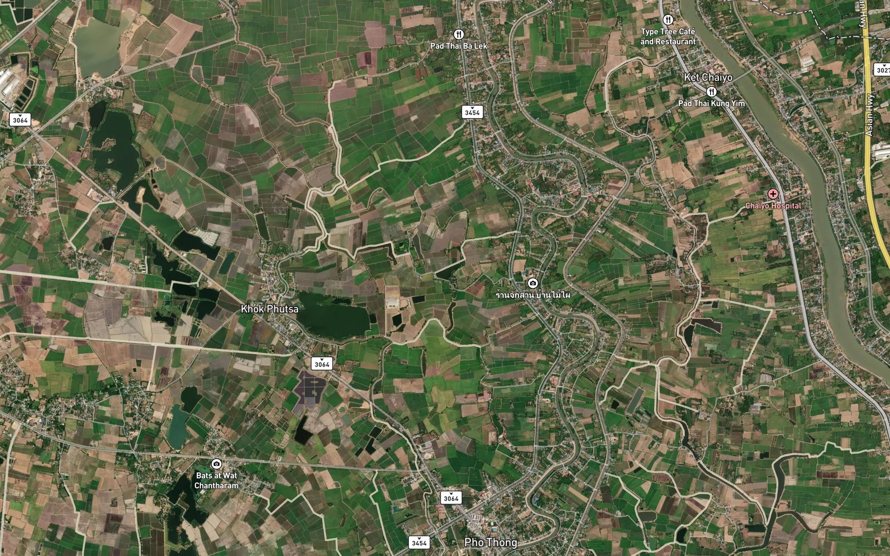 Satellite map of the Nong Ai Lek