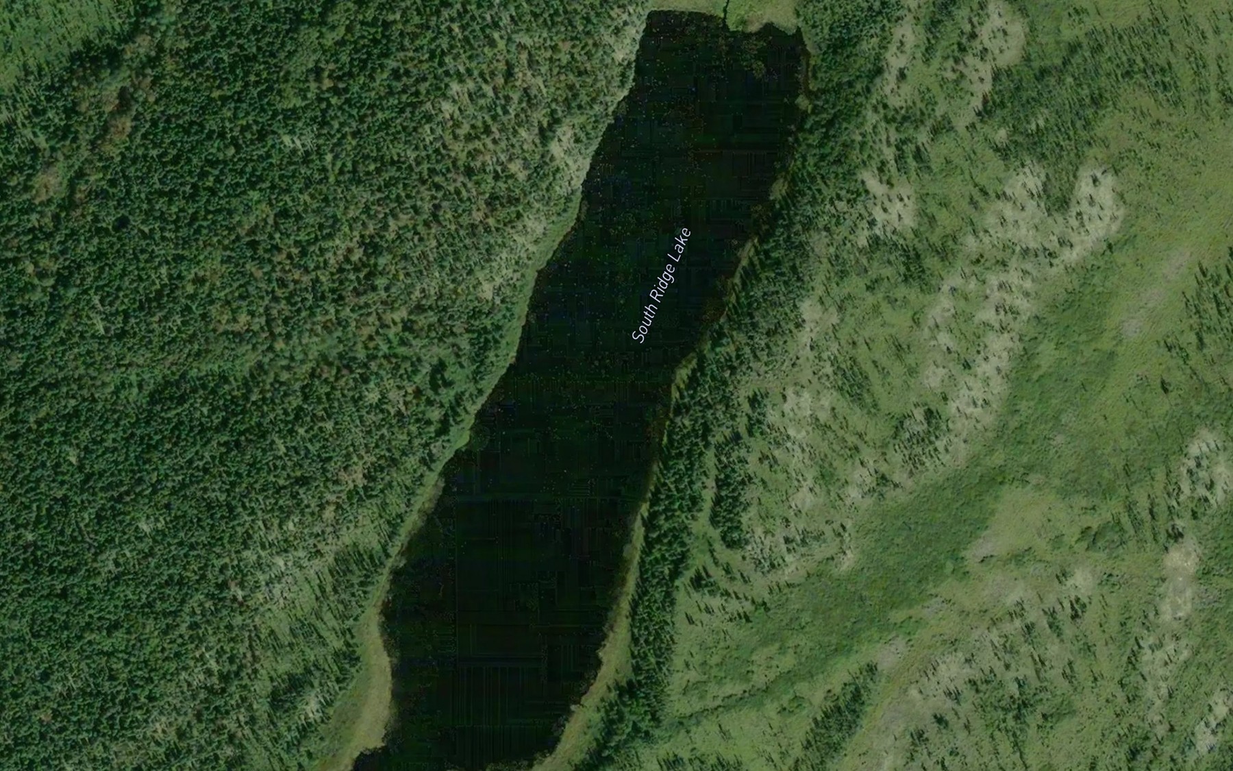 Satellite map of the South Ridge Lake