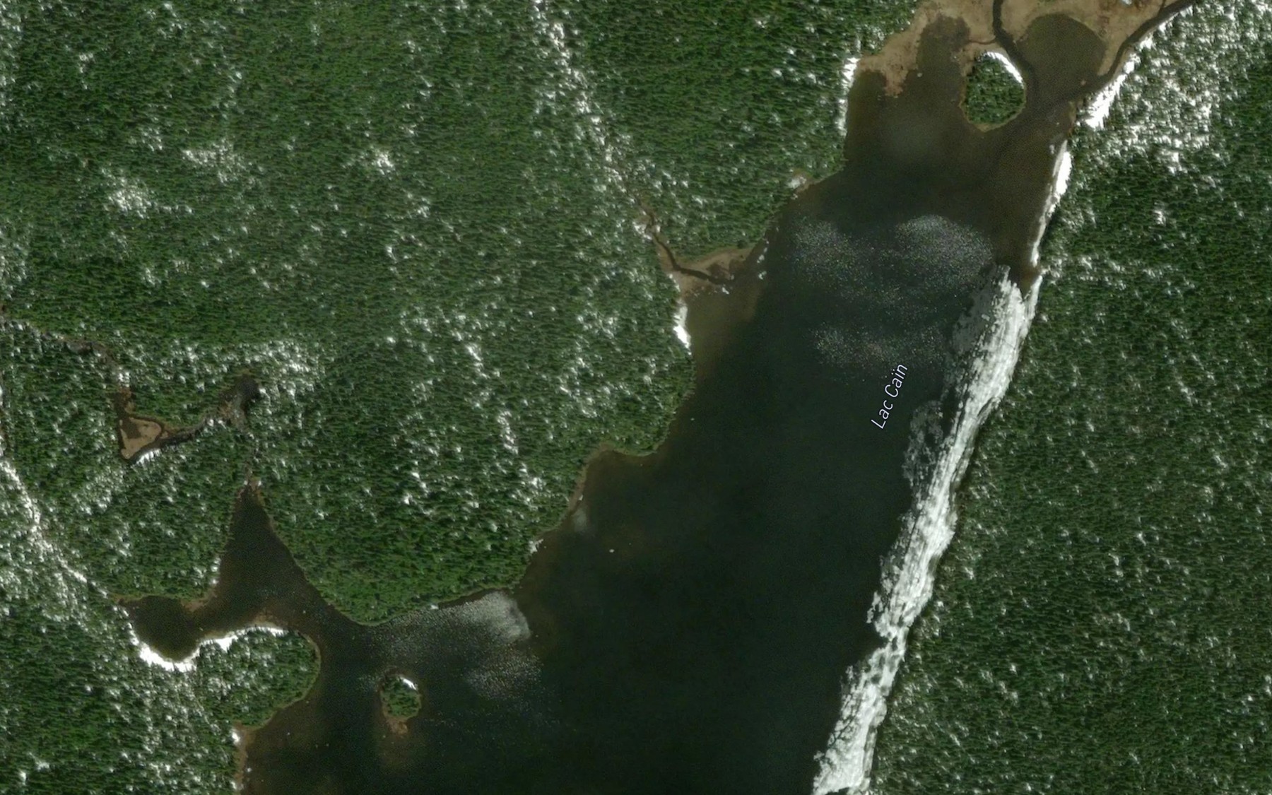Satellite map of the Lac Cain