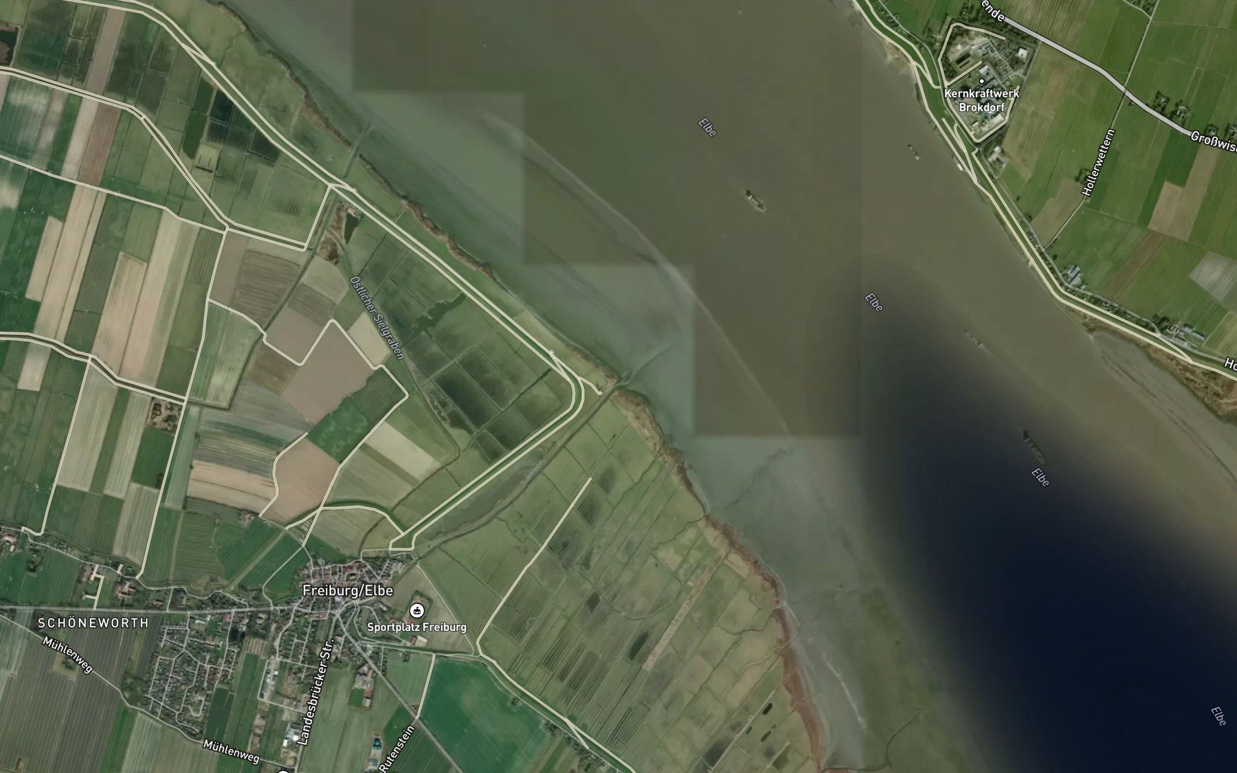 Satellite map of the Freiburger Hafenpriel