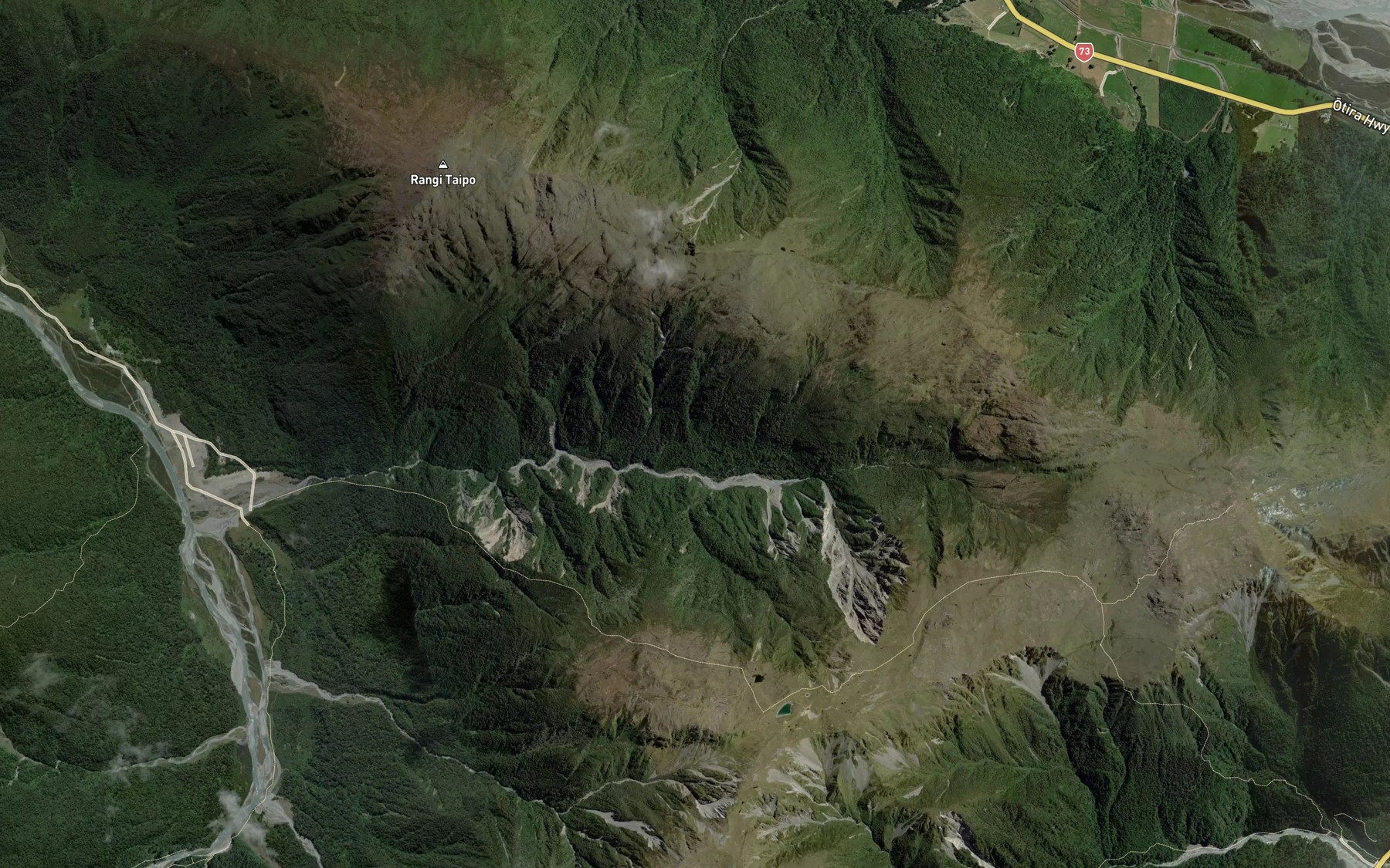 Satellite map of the Moraine Creek