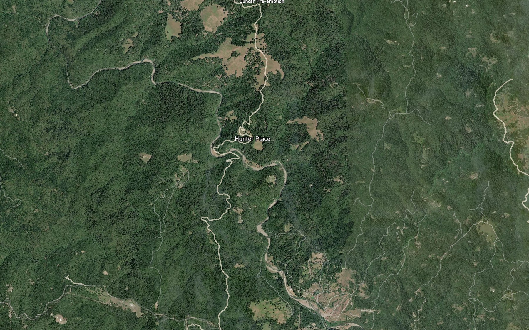 Satellite map of the Grindstone Creek