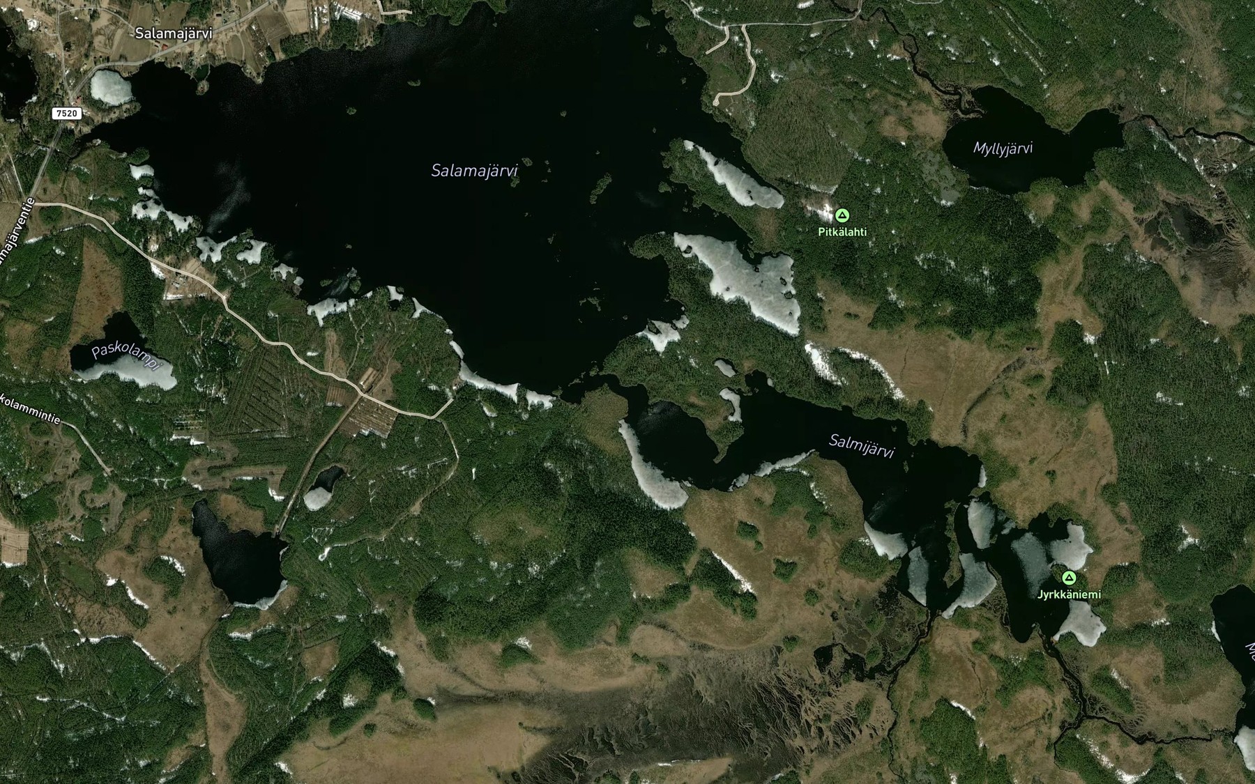 Satellite map of the Isosalmi