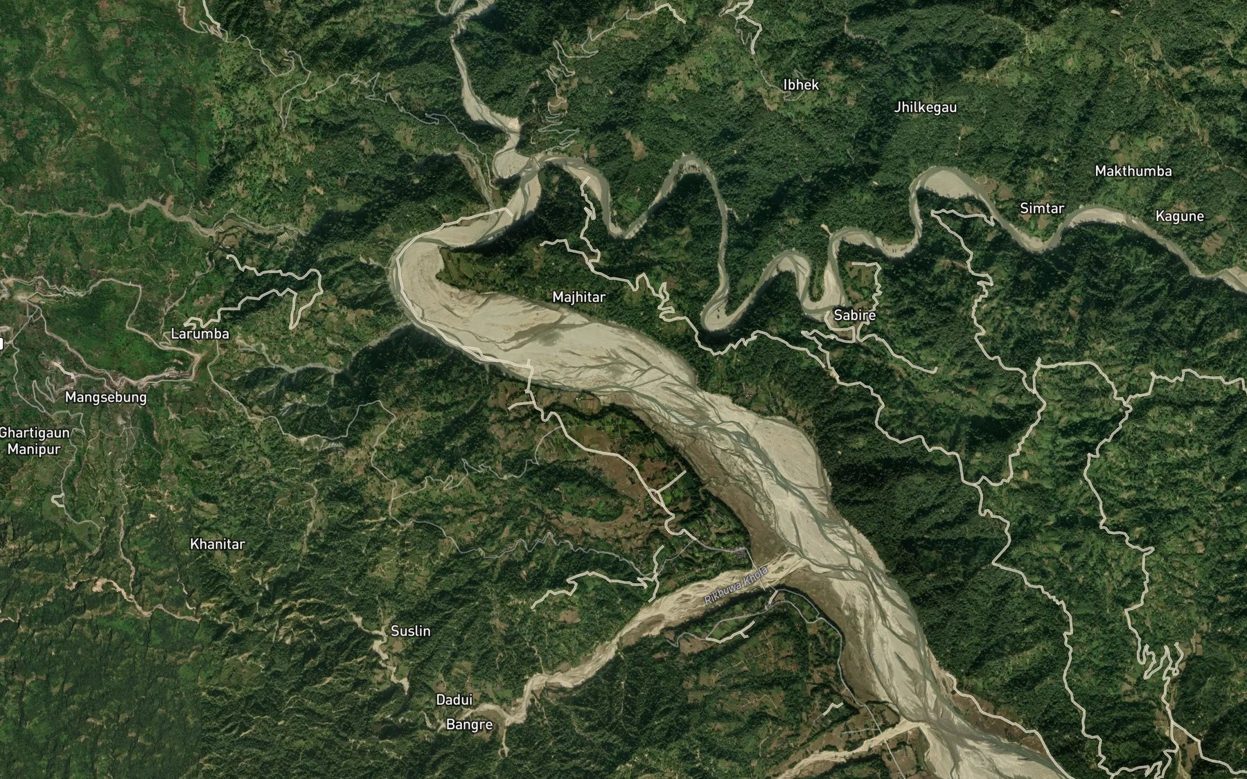 Satellite map of the Dhakal Khahare