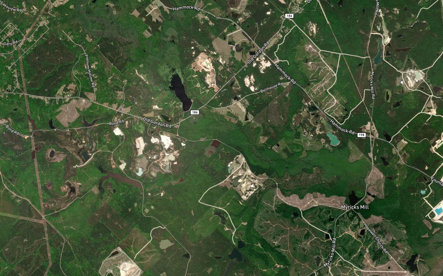 Satellite map of the Wolf Creek