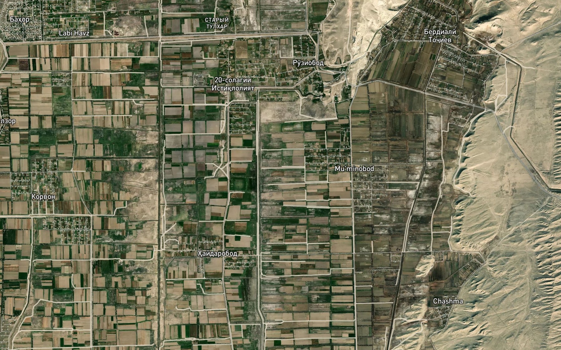 Satellite map of the Chashmai Chiluchorchashma