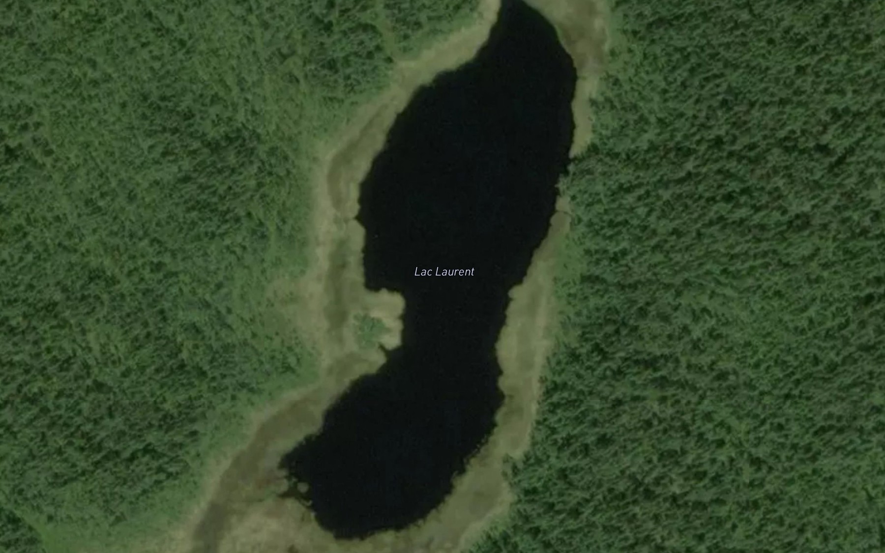 Satellite map of the Lac Laurent